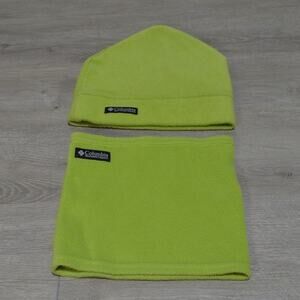 Columbia Green Fleece Hat and Neck Warmer Hat Size L/XL